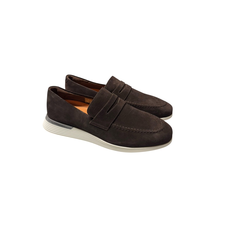 Wolf & Shepherd Crossover Loafer Mens 12.5 Brown Suede Penny Hybrid Shoes
